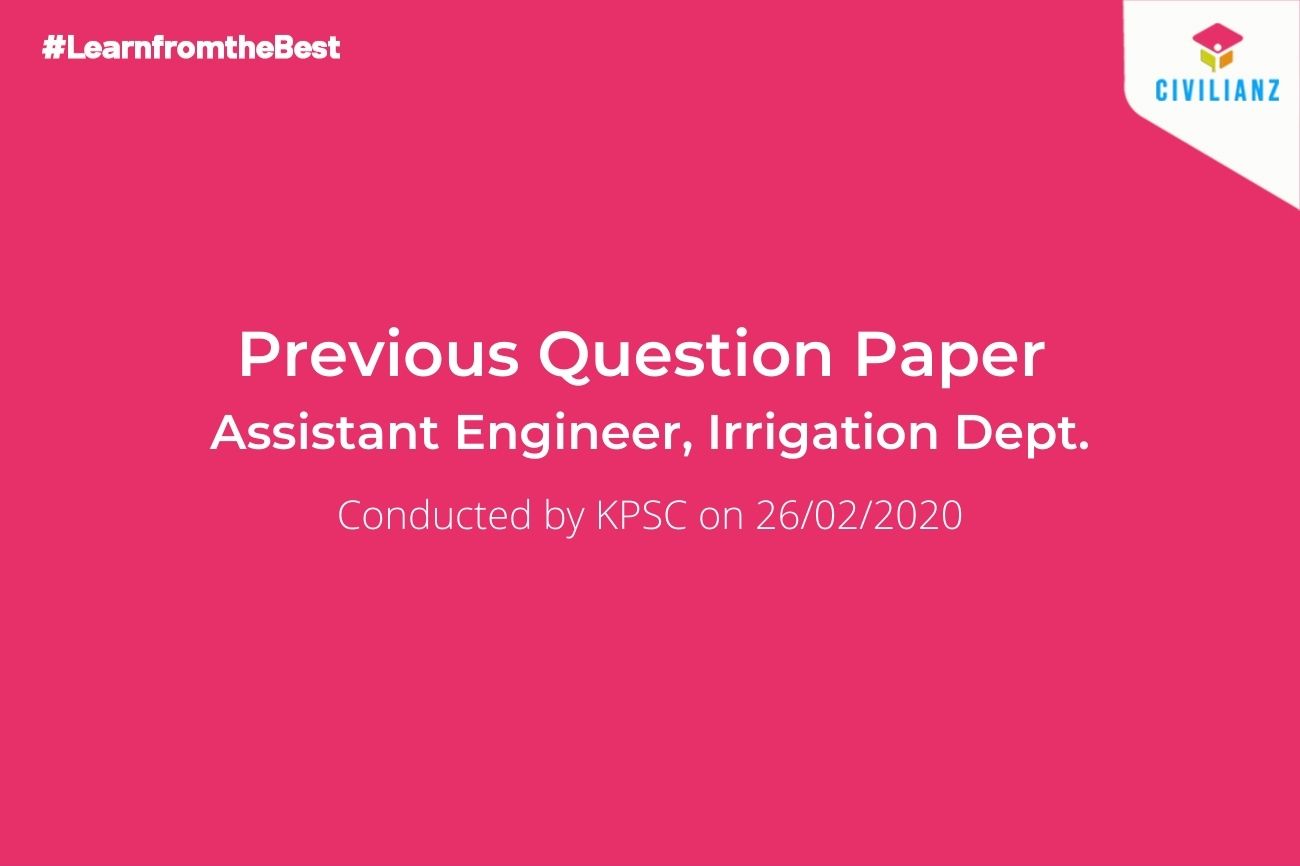 Kerala PSC Assistant Engineer Civil Previous Question Paper and answer key