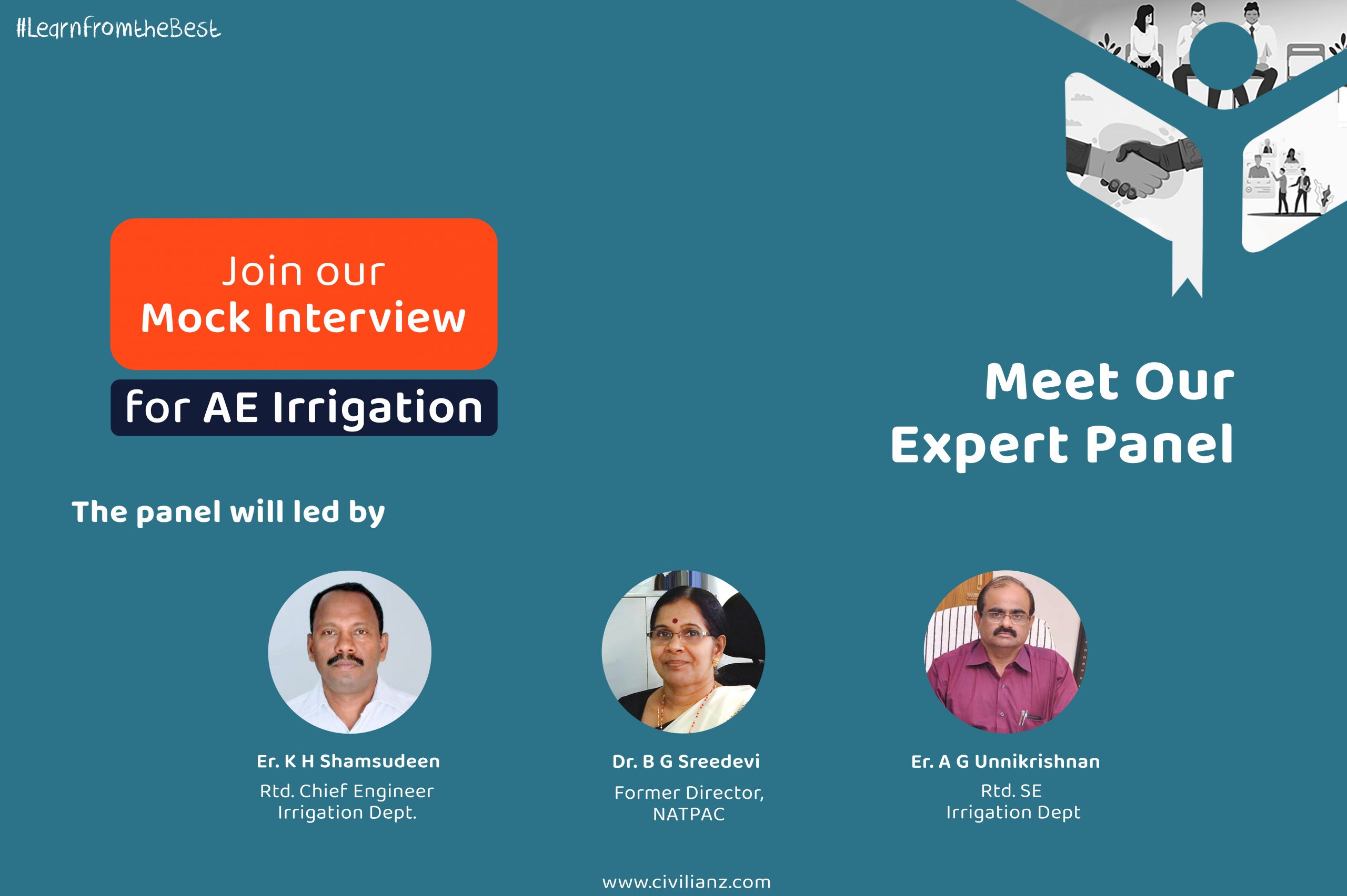 Civilianz Irrigation Dept AE Mock Interview – Meet our panel members