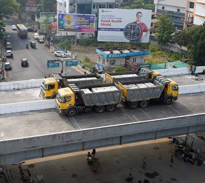 Load test commences on Palarivattom Flyover