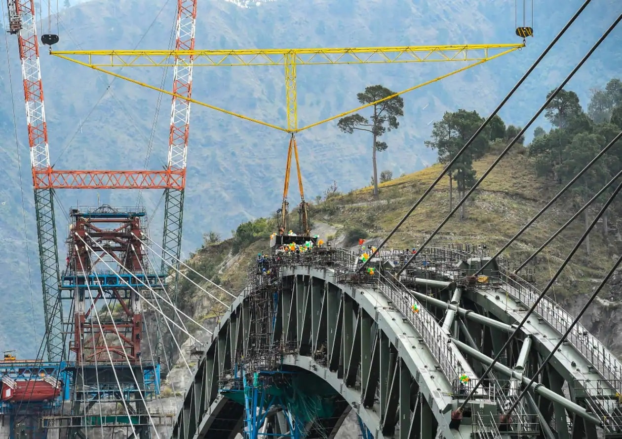 Indian Railways completes arch closure of Chenab Bridge, World’s Highest Railway Bridge