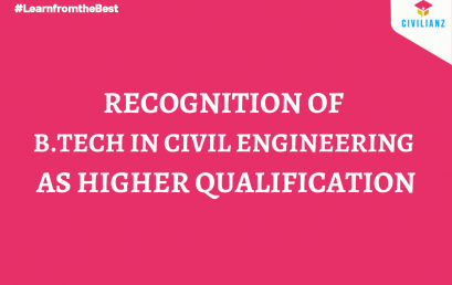 Govt. order to prove the equivalency of B Tech Civil Engineering as higher qualification