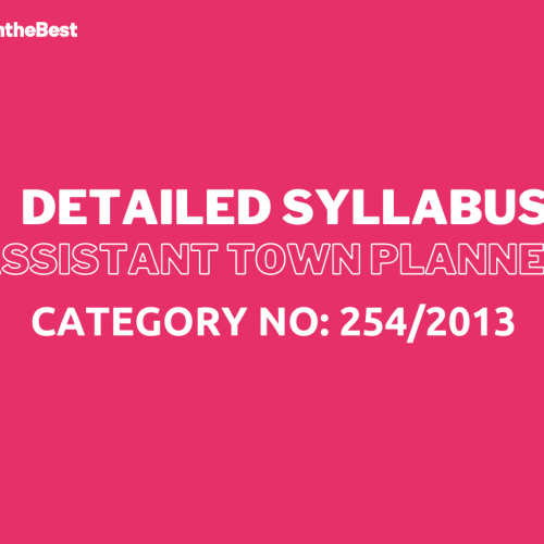 Assistant Town Planner Syllabus