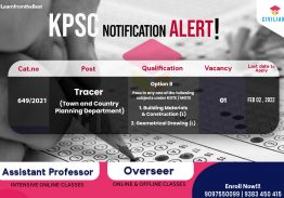 Kerala PSC Civil Engineering Notification – Tracer