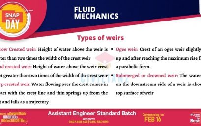 CIVIL SNAPS – FLUID MECHANICS