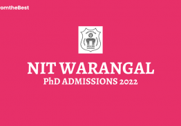 PhD ADMISSIONS 2022 – NIT WARANGAL