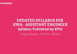 Updated KWA Assistant Engineer KPSC Syllabus 2022