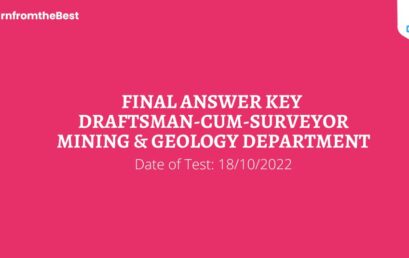 DRAFTSMAN-CUM-SURVEYOR FINAL ANSWER KEY