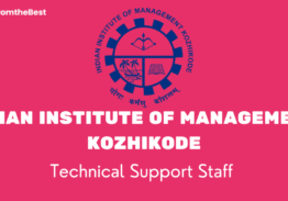 INDIAN INSTITUTE OF MANAGEMENT KOZHIKODE [ IIMK ] JOB NOTIFICATION