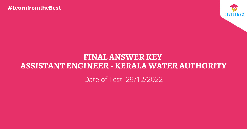 ASSISTANT ENGINEER – KWA FINAL ANSWER KEY