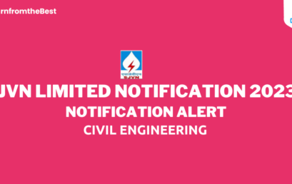 SJVN LIMITED NOTIFICATION 2023!!