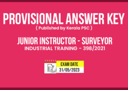 JUNIOR INSTRUCTOR SURVEYOR PROVISIONAL ANSWER KEY
