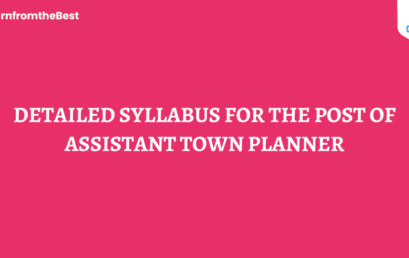 UPDATED DETAILED SYLLABUS – ASSISTANT TOWN PLANNER