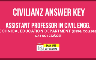 ASSISTANT PROFESSOR IN CIVIL ENGINEERING CIVILIANZ ANSWER KEY PDF