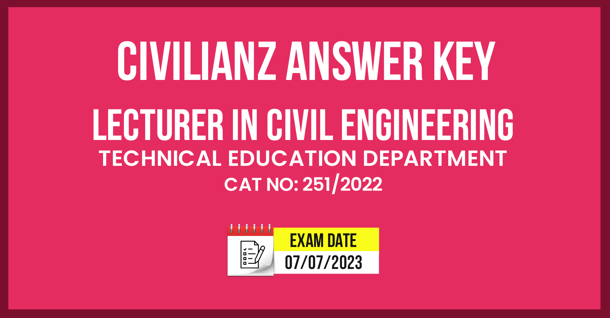 LECTURER IN CIVIL ENGINEERING-CIVILIANZ ANSWER KEY