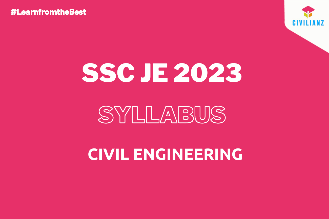SSC JE SYLLABUS 2023 !!!!