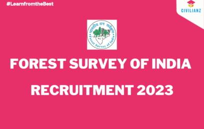 FOREST SURVEY OF INDIA RECRUITMENT 2023!!!