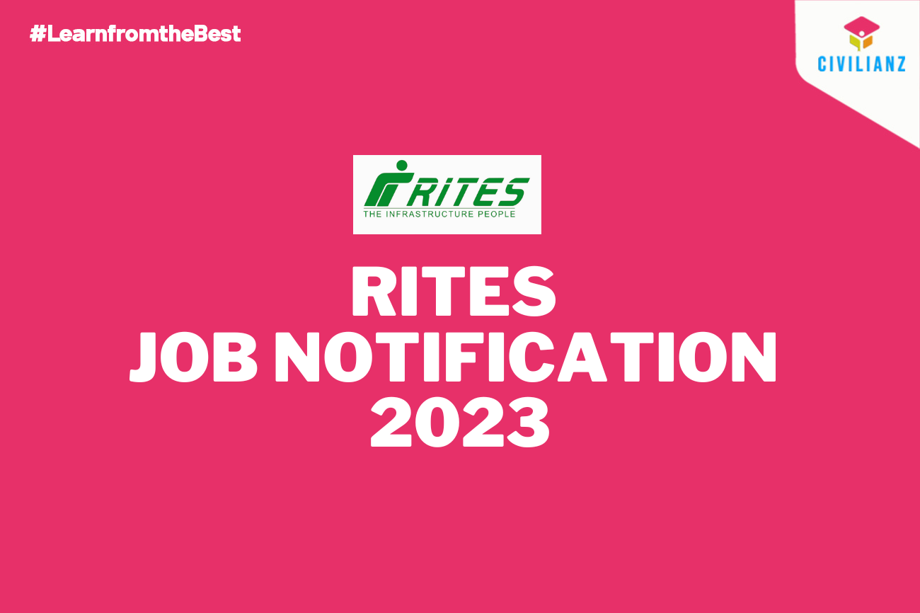 RITES JOB NOTIFICATION 2023!!!