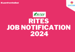 RITES JOB NOTIFICATION 2024!!!