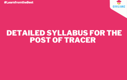DETAILED SYLLABUS FOR THE POST OF TRACER IN (GROUND WATER)