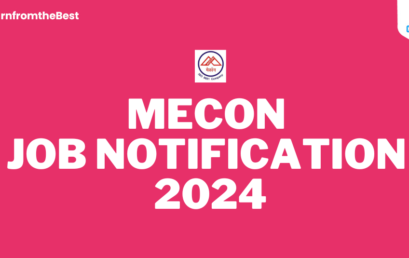 MECON JOB NOTIFICATION 2024!!!