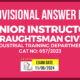 JUNIOR INSTRUCTOR (DRAUGHTSMAN - CIVIL) PROVISIONAL ANSWER KEY