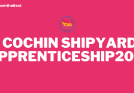 COCHIN SHIPYARD APPRENTICESHIP 2024!!!