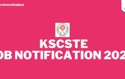 KSCSTE JOB NOTIFICATION 2024!!!