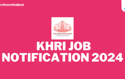 KHRI JOB NOTIFICATION 2024!!!