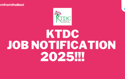 KTDC JOB NOTIFICATION 2025!!!