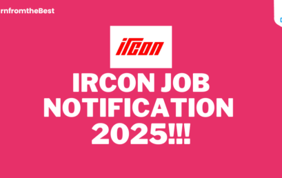IRCON  JOB NOTIFICATION 2025!!!