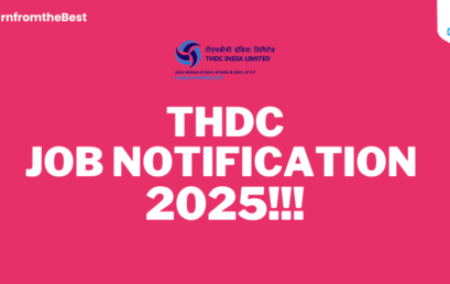 THDC JOB NOTIFICATION 2025!!!