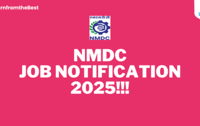 NMDC JOB NOTIFICATION 2025!!!