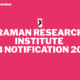 RAMAN RESEARCH INSTITUTE JOB NOTIFICATION 2025!!!