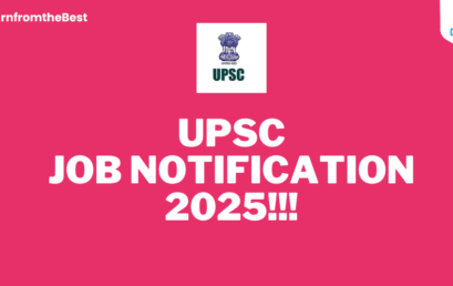 UPSC JOB NOTIFICATION 2025!!!