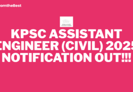 KPSC ASSISTANT ENGINEER (CIVIL) 2025 NOTIFICATION OUT!!!