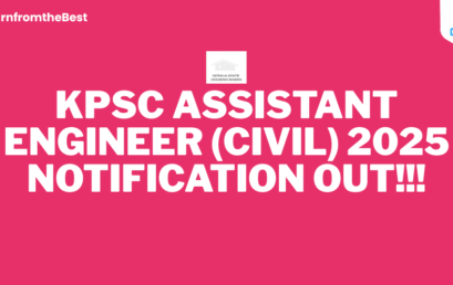 KPSC ASSISTANT ENGINEER (CIVIL) 2025 NOTIFICATION OUT!!!