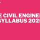 SSC JE CIVIL ENGINEERING SYLLABUS 2025!!!