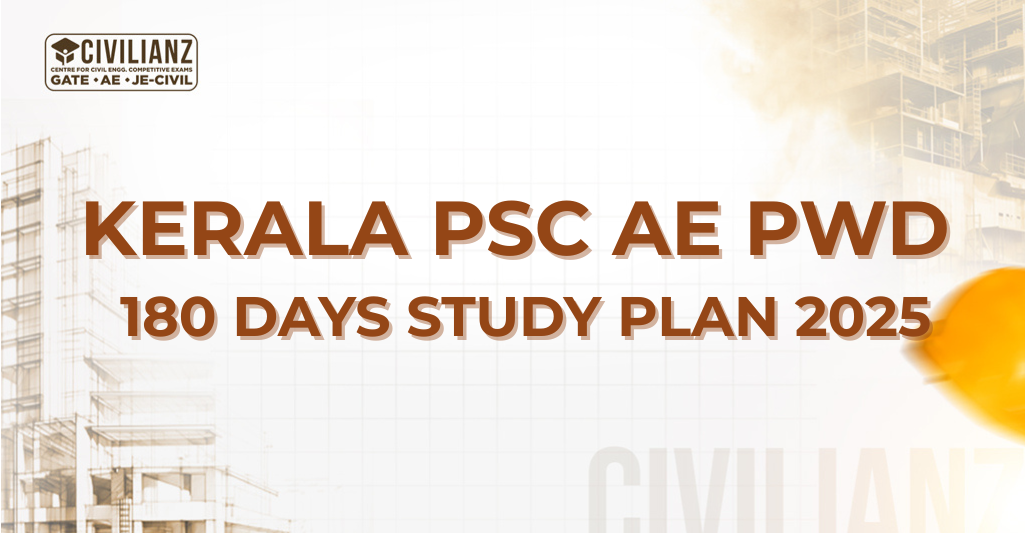 KERALA PSC AE PWD (180/2025) 180 DAYS STUDY PLAN 2025 !!!