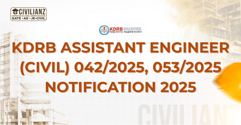 KDRB ASSISTANT ENGINEER (CIVIL) 042/2025, 053/2025 NOTIFICATION 2025 !!!
