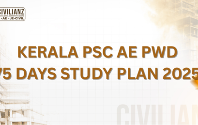 KERALA PSC AE PWD (180/2025) 75 DAYS STUDY PLAN 2025 !!!