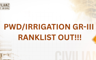 PWD/IRRIGATION GR-III RANKLIST OUT!!!