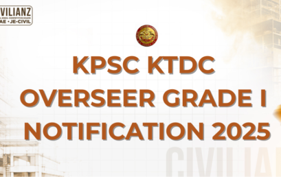 KERALA PSC KTDC OVERSEER GRADE I NOTIFICATION 2025!!!