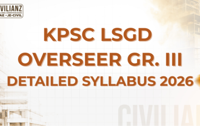 KPSC LSGD OVERSEER GR. III (CAT NO: 567/2025) DETAILED SYLLABUS 2026!!!