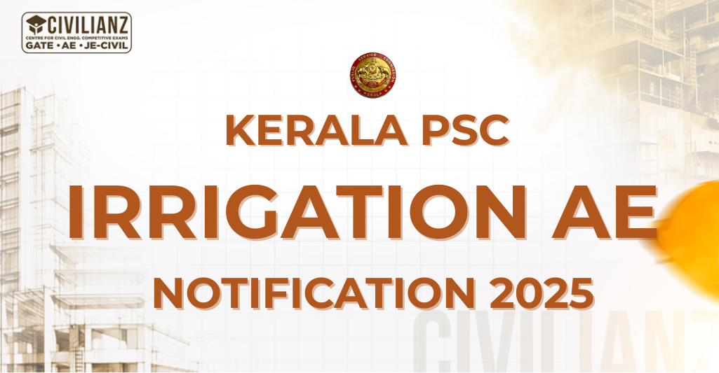 KERALA PSC IRRIGATION AE (CAT NO: 537/2025) NOTIFICATION 2025!!!