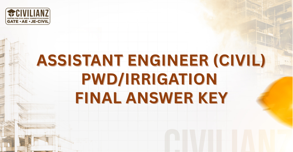 ASSISTANT ENGINEER (CIVIL) PWD/IRRIGATION FINAL ANSWER KEY