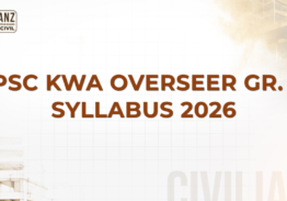 KPSC KWA OVERSEER GR. III SYLLABUS 2026!!!