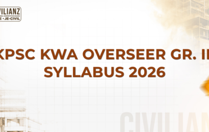 KPSC KWA OVERSEER GR. III SYLLABUS 2026!!!