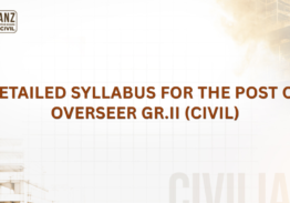 DETAILED SYLLABUS FOR THE POST OF OVERSEER GR.II (CIVIL)