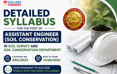 DETAILED SYLLABUS FOR THE POST OF AE (SOIL CONSERVATION)