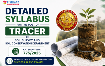 DETAILED SYLLABUS FOR THE POST OF TRACER IN SOIL SURVEY AND SOIL CONSERVATION